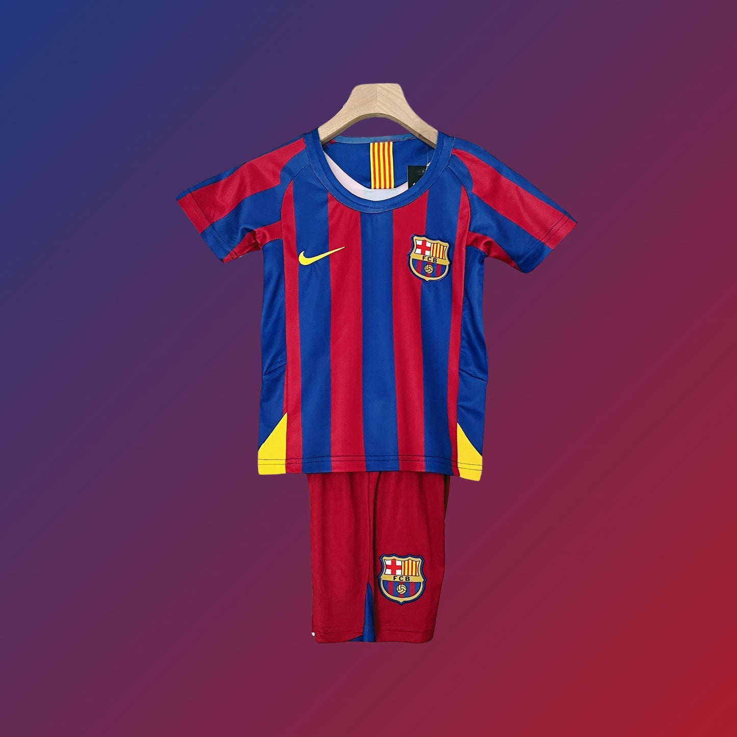 Retro Barcelona Kids Kit 2005-06 Home