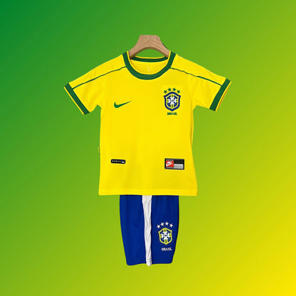 Retro Brazil Kids Kit World Cup 1998 Home