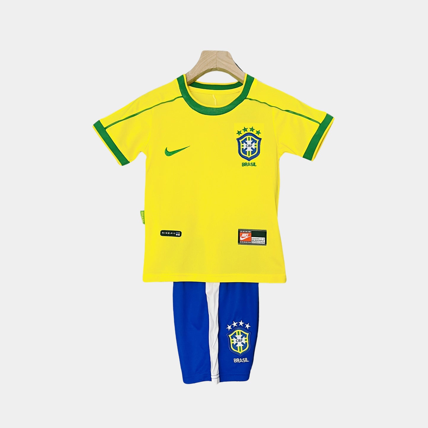 Retro Brazil Kids Kit World Cup 1998 Home