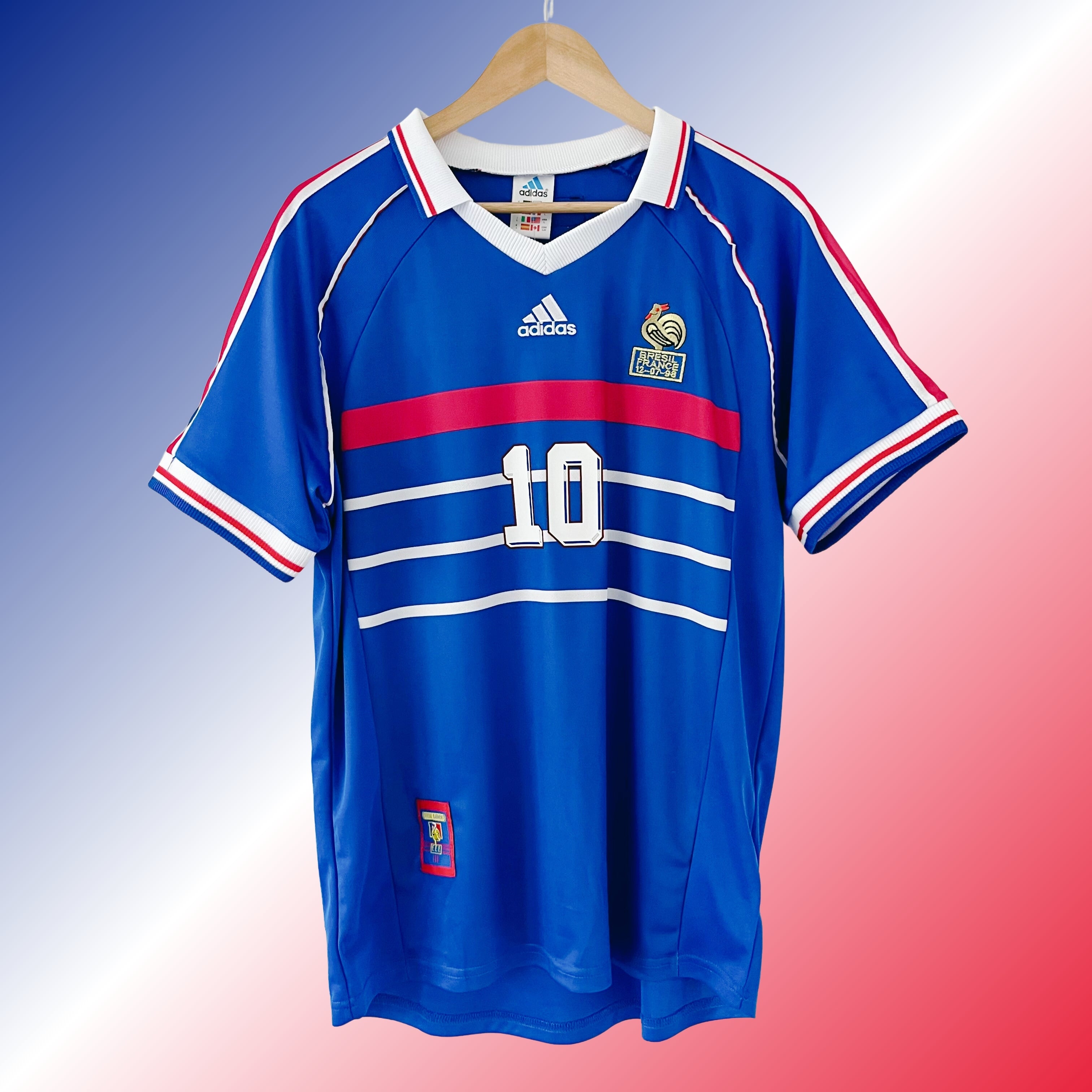 1998 Retro 2024 France Home Football Shirt